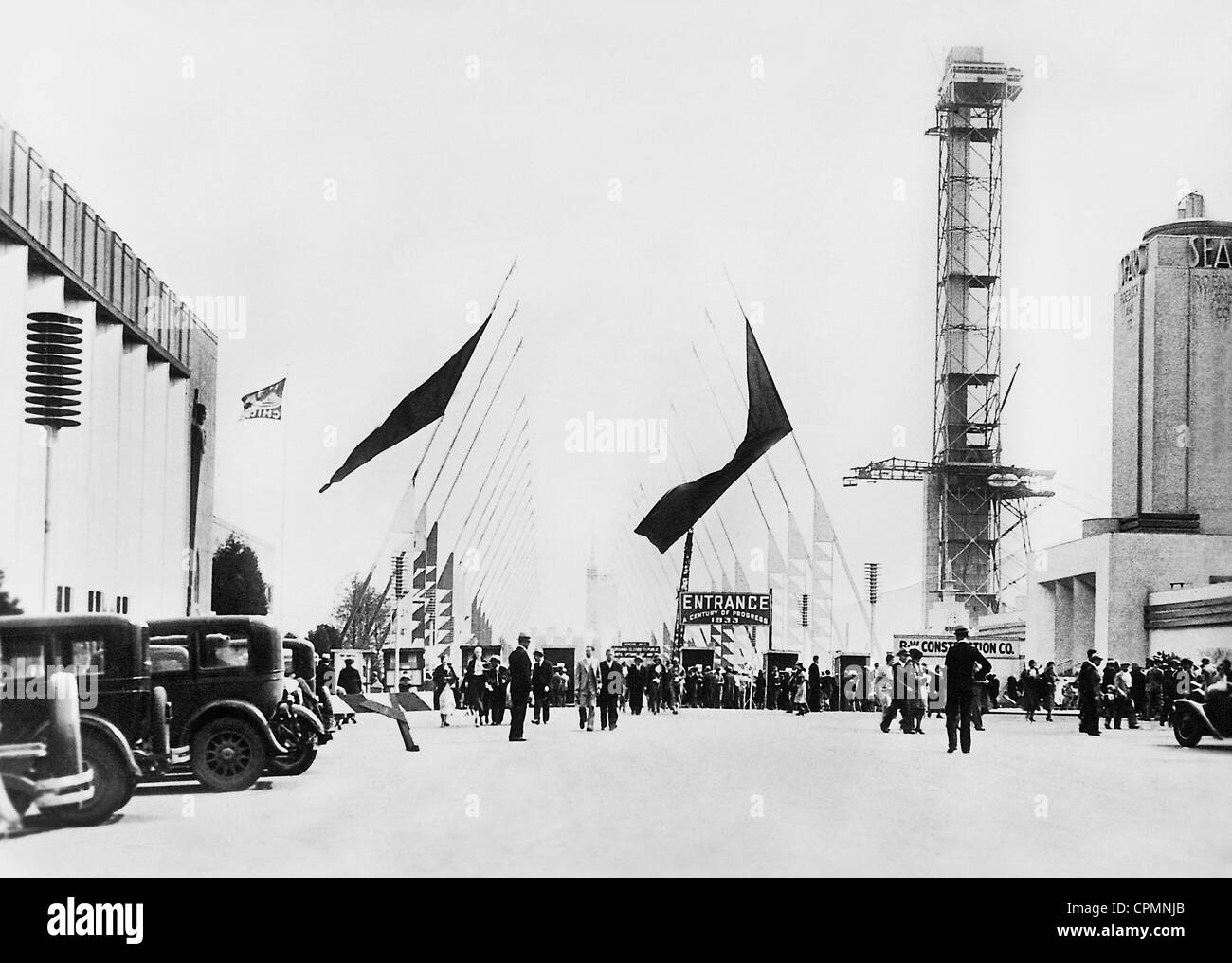 Ingresso principale della Fiera del Mondo di Chicago, 1933 Foto Stock