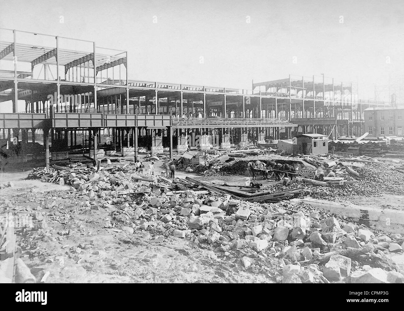 Nuovi dock e piloni del Nord tedesco Lloyd in Hoboken, 1903 Foto Stock