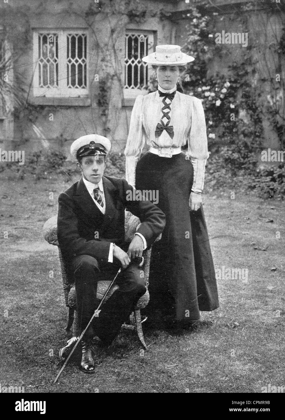 Il re Alfonso XIII e sua moglie Victoria Eugenia, 1906 Foto Stock