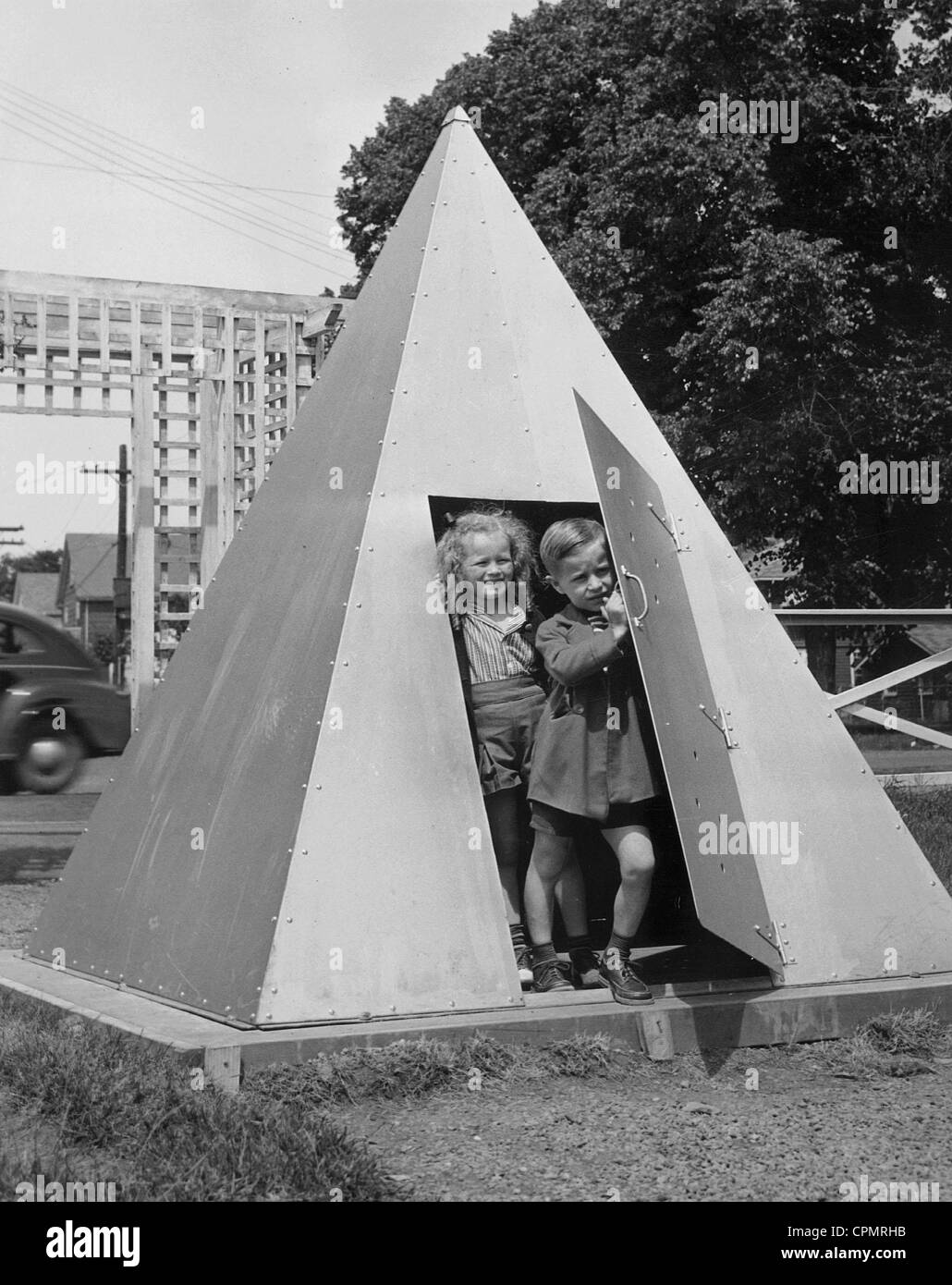 Shelter per proteggere contro gli attentati, 1940 Foto Stock