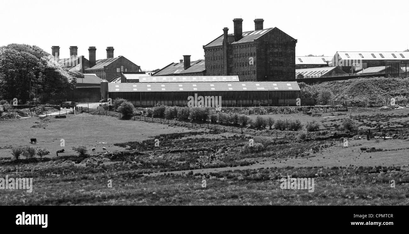 HMP Dartmoor. Categoria C uomini nella prigione di Princetown alta sul Dartmoor nel Devon. Foto di James Boardman. Foto Stock