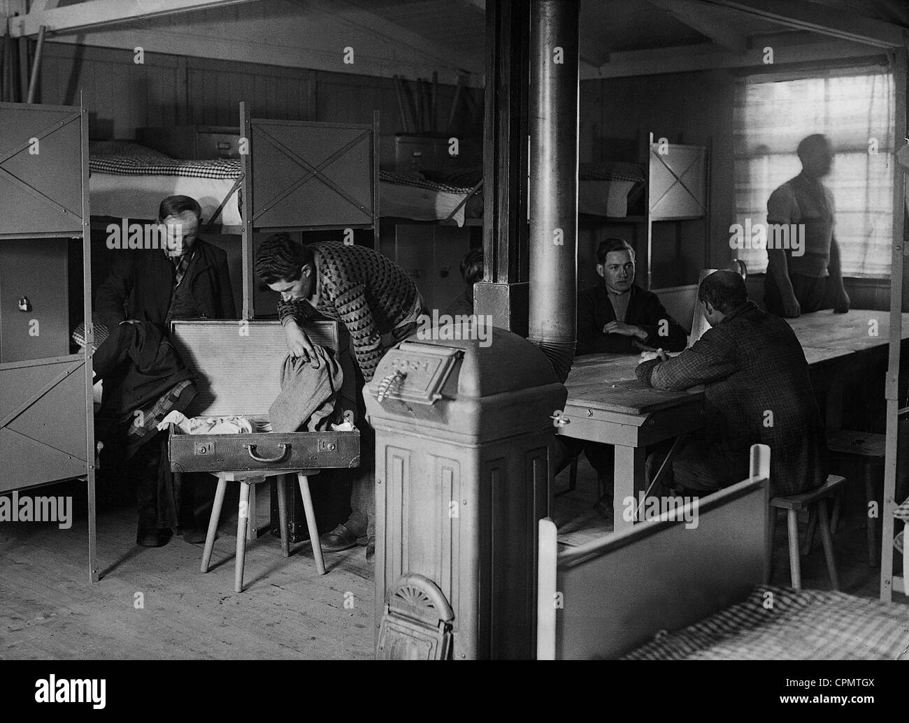 Il Camp per i lavoratori del Reich autostrada Foto Stock