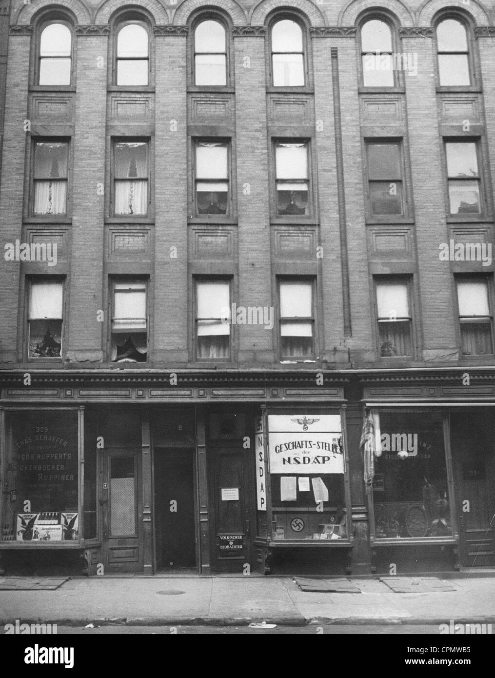 Partito nazista uffici a New York, 1933 Foto Stock