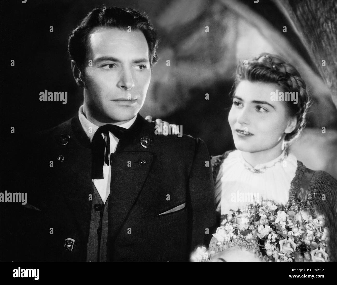 Richard Haeussler e Winnie Markus in 'Im Schatten des Berges', 1940 Foto Stock