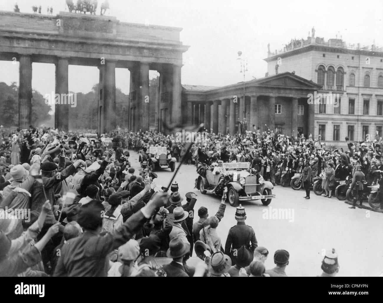 Arrivo dell'oceano piano dopo la traversata atlantica a Berlino, 1928 Foto Stock
