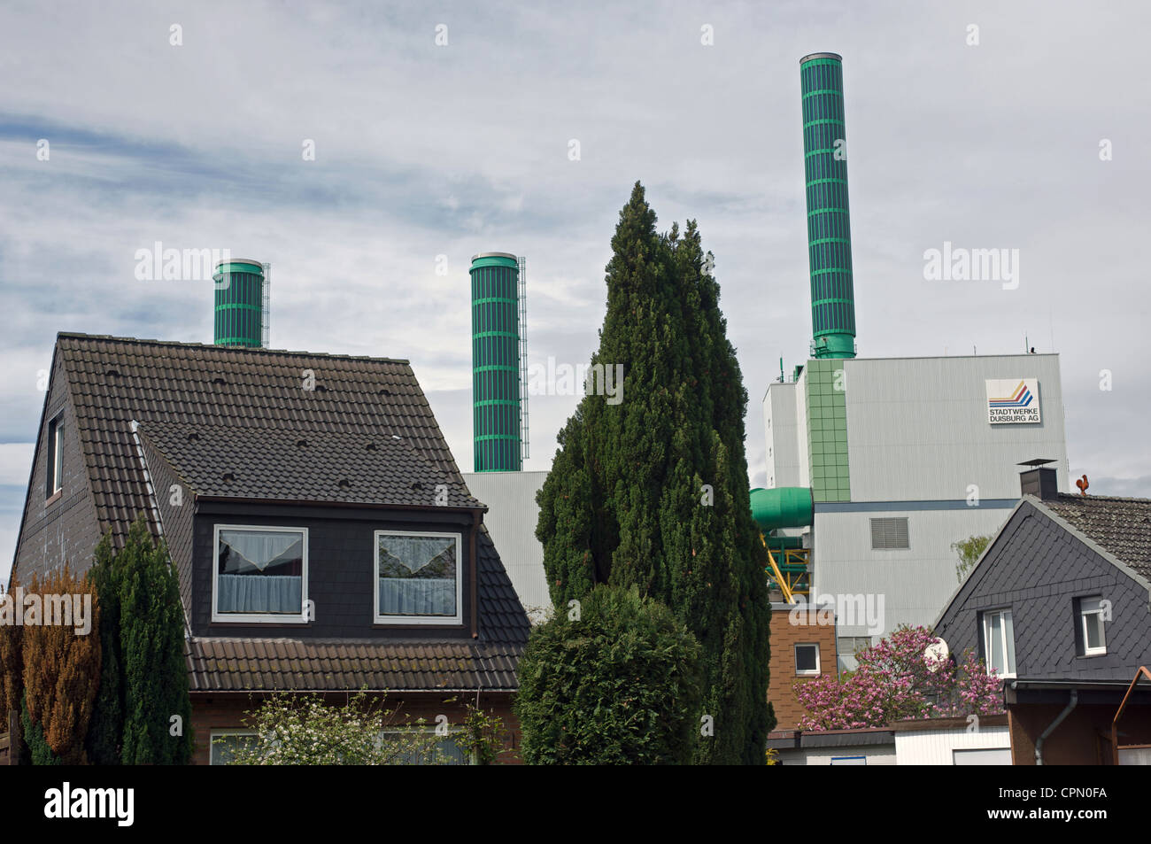 Ciclo combinato a una centrale elettrica a gas in Germania Foto Stock