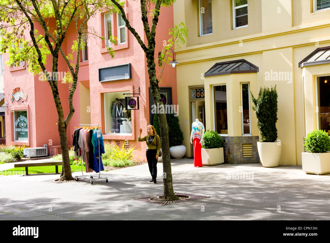 Healdsburg (pop. 11,254), Sonoma Wine Country town, CA, Stati Uniti d'America. Foto Stock