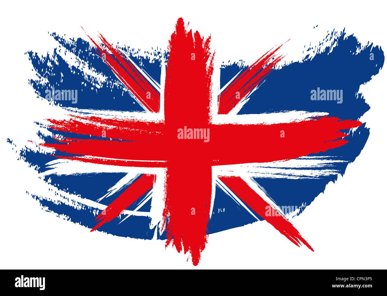 Regno Unito - gb - Gran Bretagna union jack flag abbozzato,dipinto, Opener Foto Stock