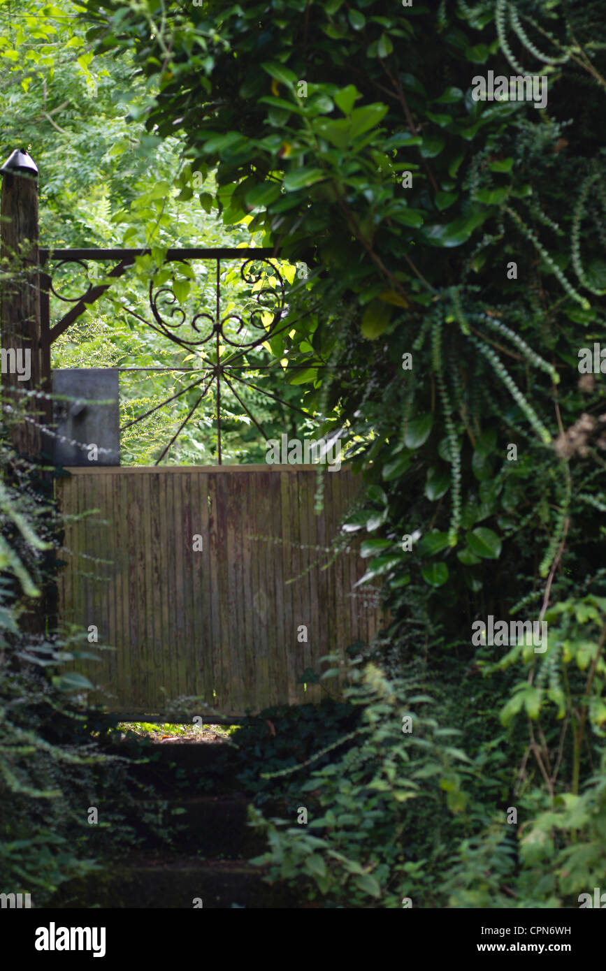 Cancello del giardino Foto Stock