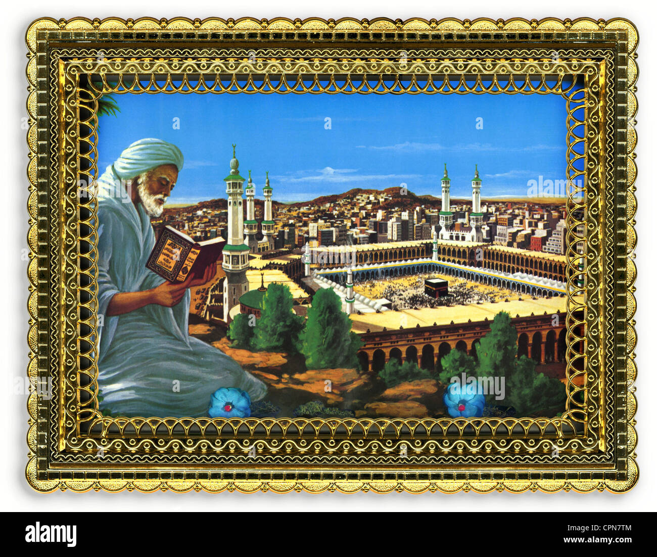 Religione, Islam, Kaaba, Mecca, Arabia Saudita, immagine musulmana religiosa in cornice, diritti aggiuntivi-clearences-non disponibile Foto Stock