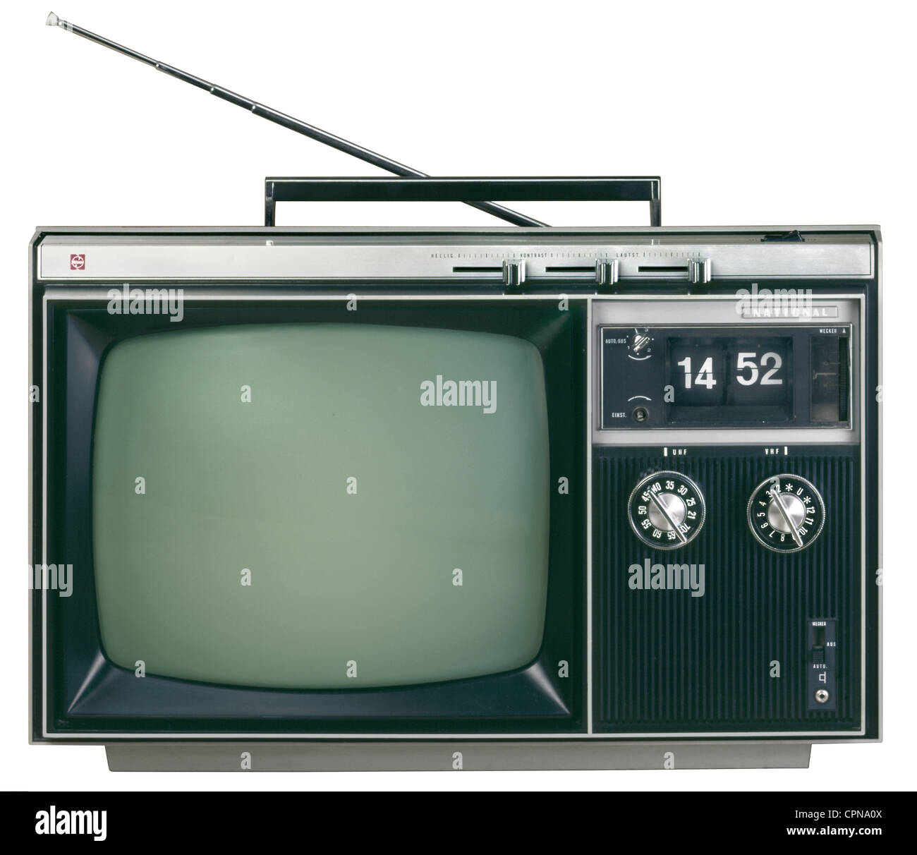 Broadcast, televisione, televisore, transistor TV set del marchio National, Giappone, circa 1969, Additional-Rights-Clearences-non disponibile Foto Stock