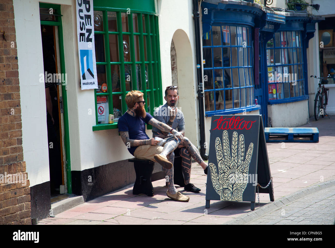 Tattoo Shop in Brighton - REGNO UNITO Foto Stock