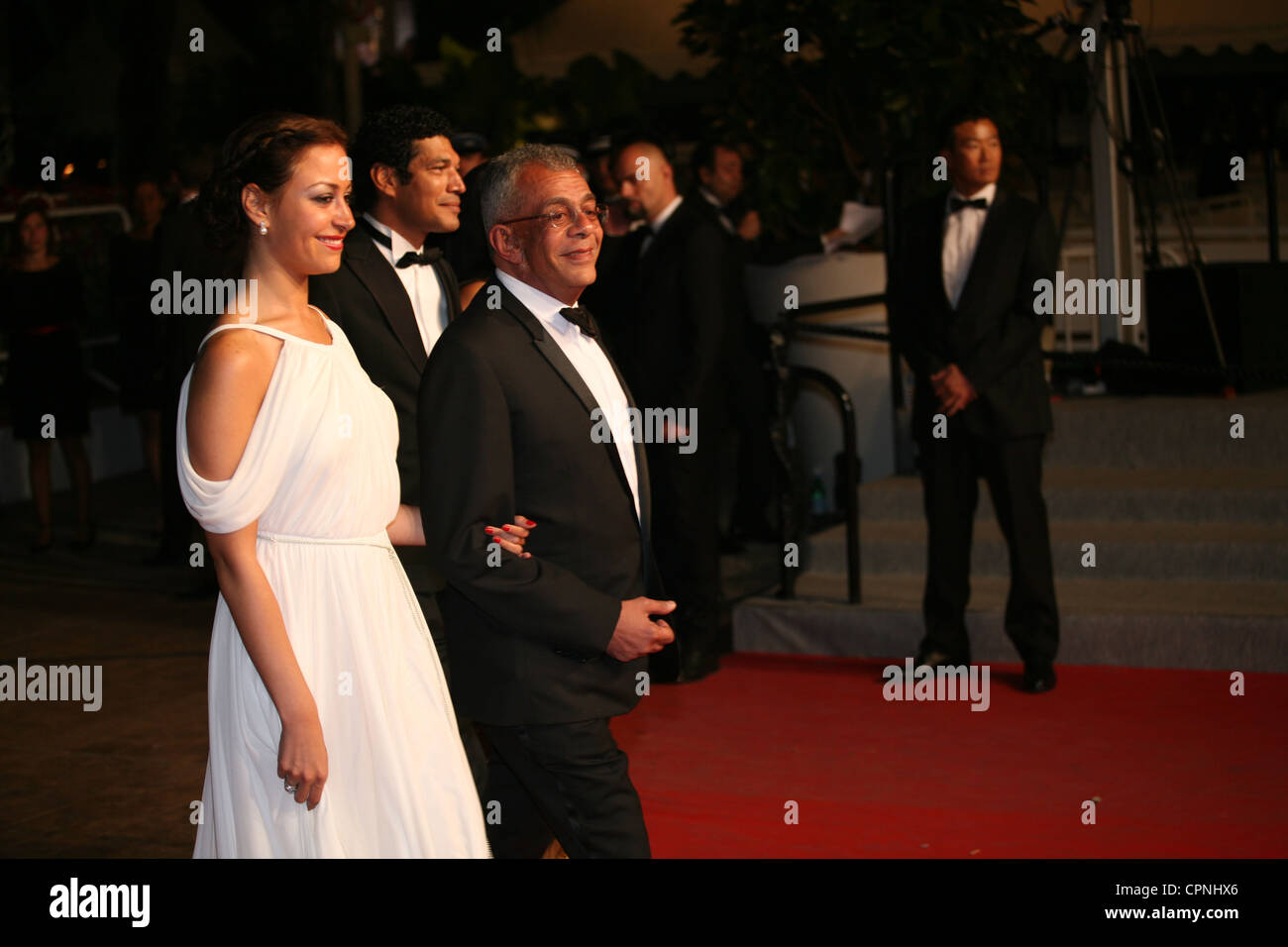 Attrice egiziane Menna Shalaby, regista egiziano Yousry Nasrallah al Cannes Film Festival Foto Stock