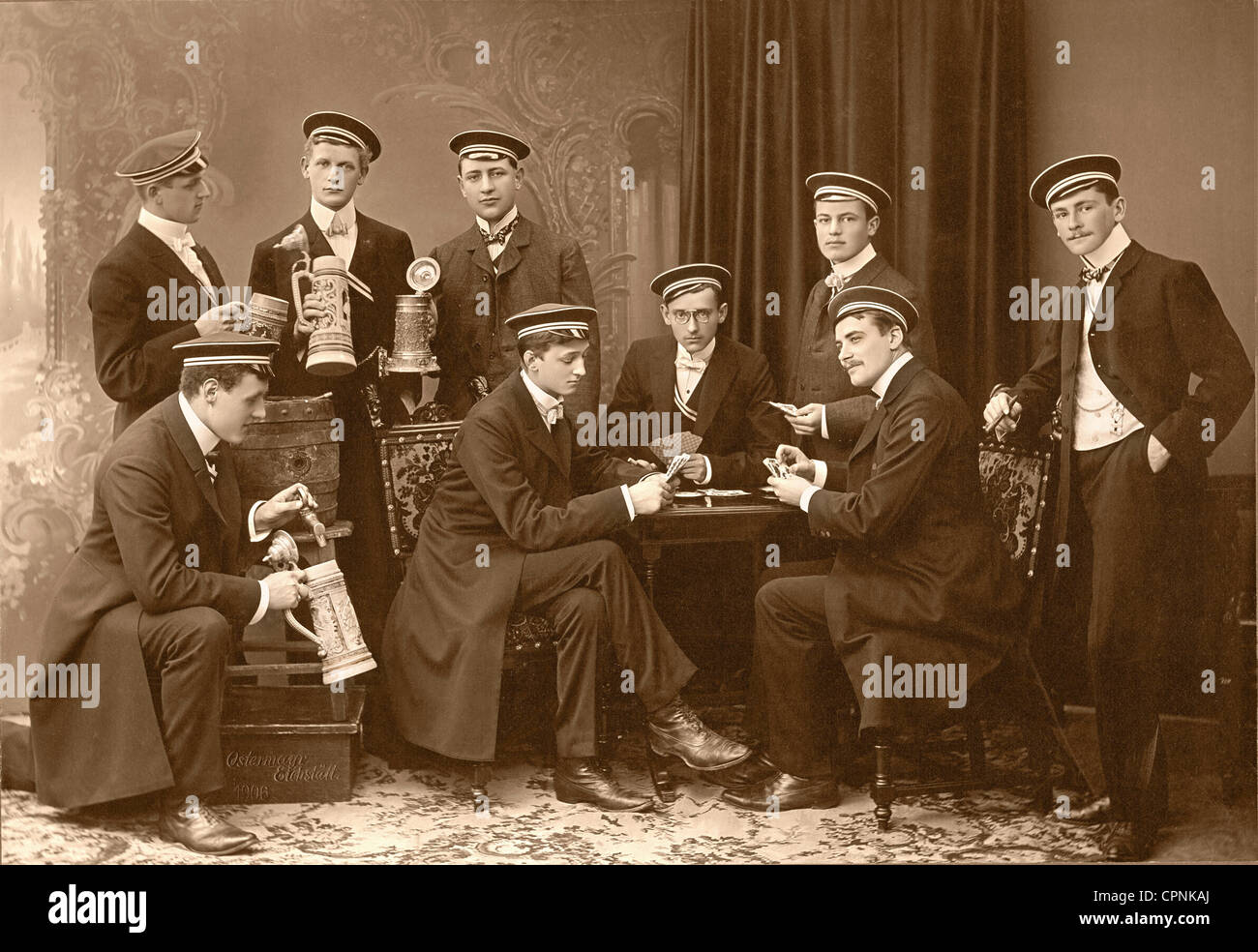 Pedagogia, studenti, società studentesca, studenti del corpo, Eichstätt, Germania, 1906, diritti aggiuntivi-clearences-non disponibili Foto Stock