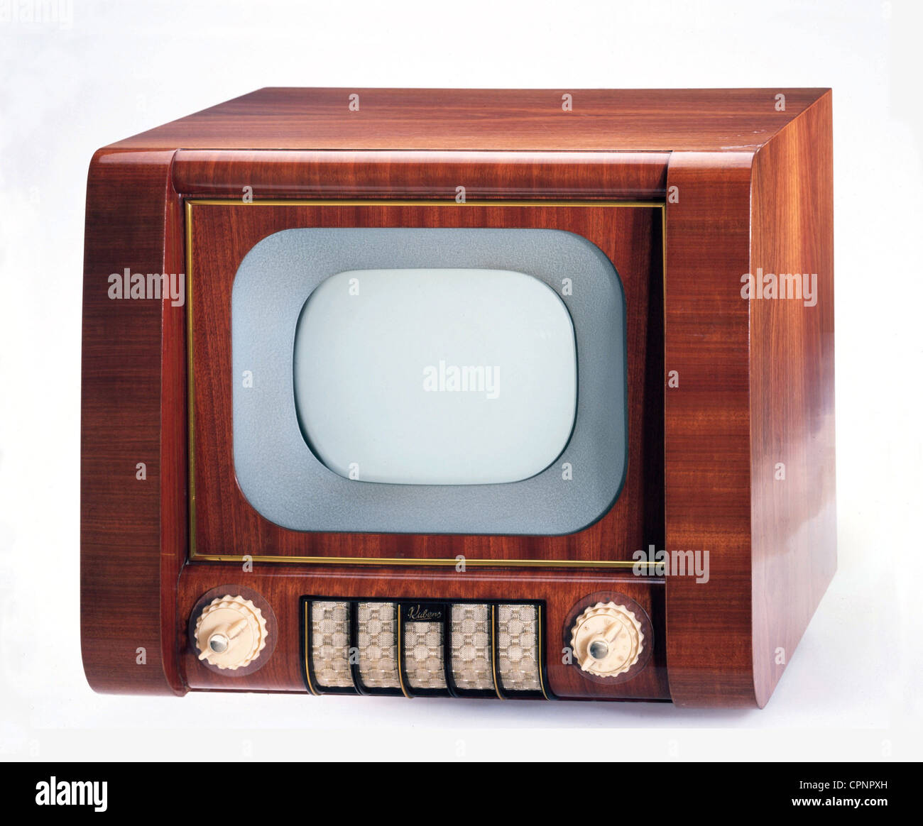 Trasmissione, televisione, East German TV set 'Rubens', prodotto da: VEB Sachsenwerk Radeberg, prodotto 1953-1956, uno dei primi televisori in Germania Est, 1956, Additional-Rights-Clearences-non disponibile Foto Stock