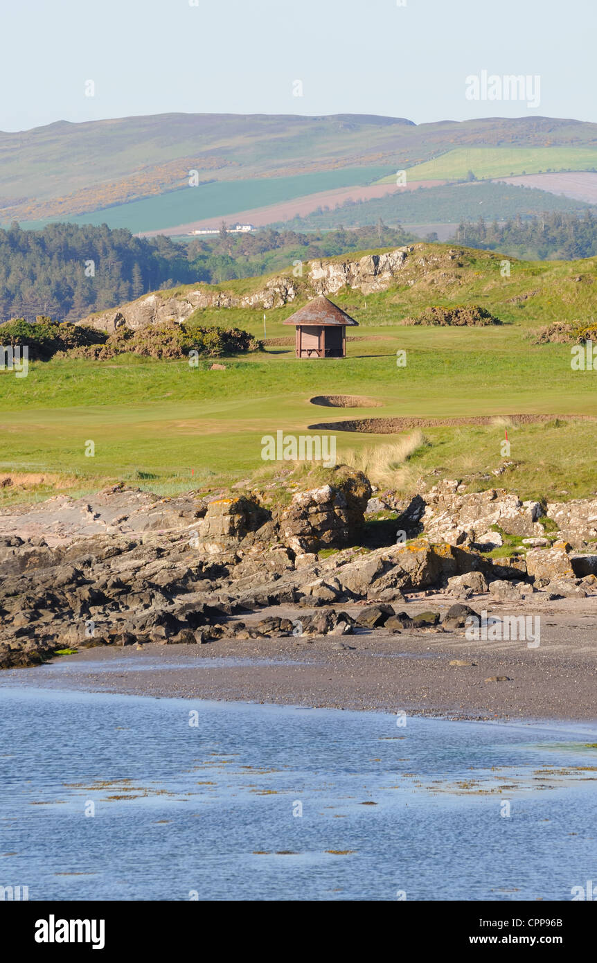Links scozzesi campo da golf da campionato a Turnberry, Scozia, Regno Unito, Europa. Foto Stock