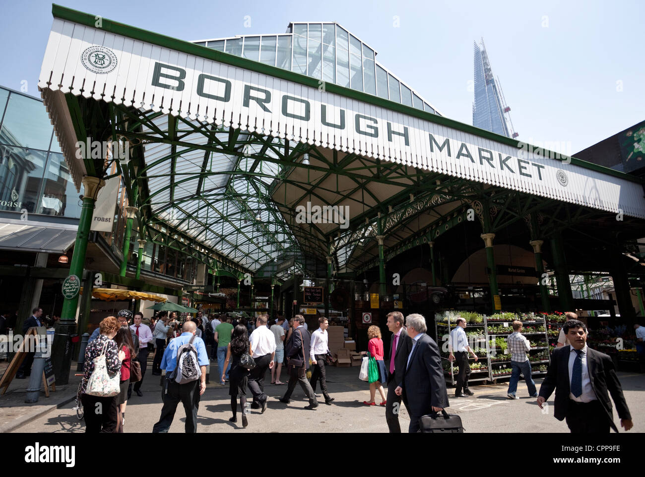 Borough Market, Southwark, Londra, Inghilterra, Regno Unito Foto Stock