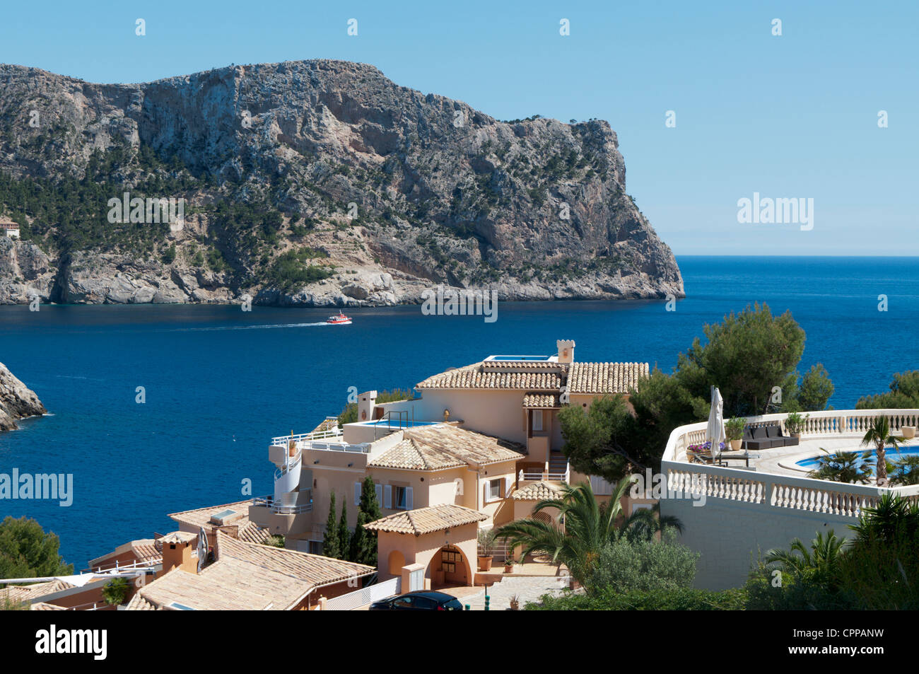 Case - costa ovest di Mallorca / Maiorca Foto Stock