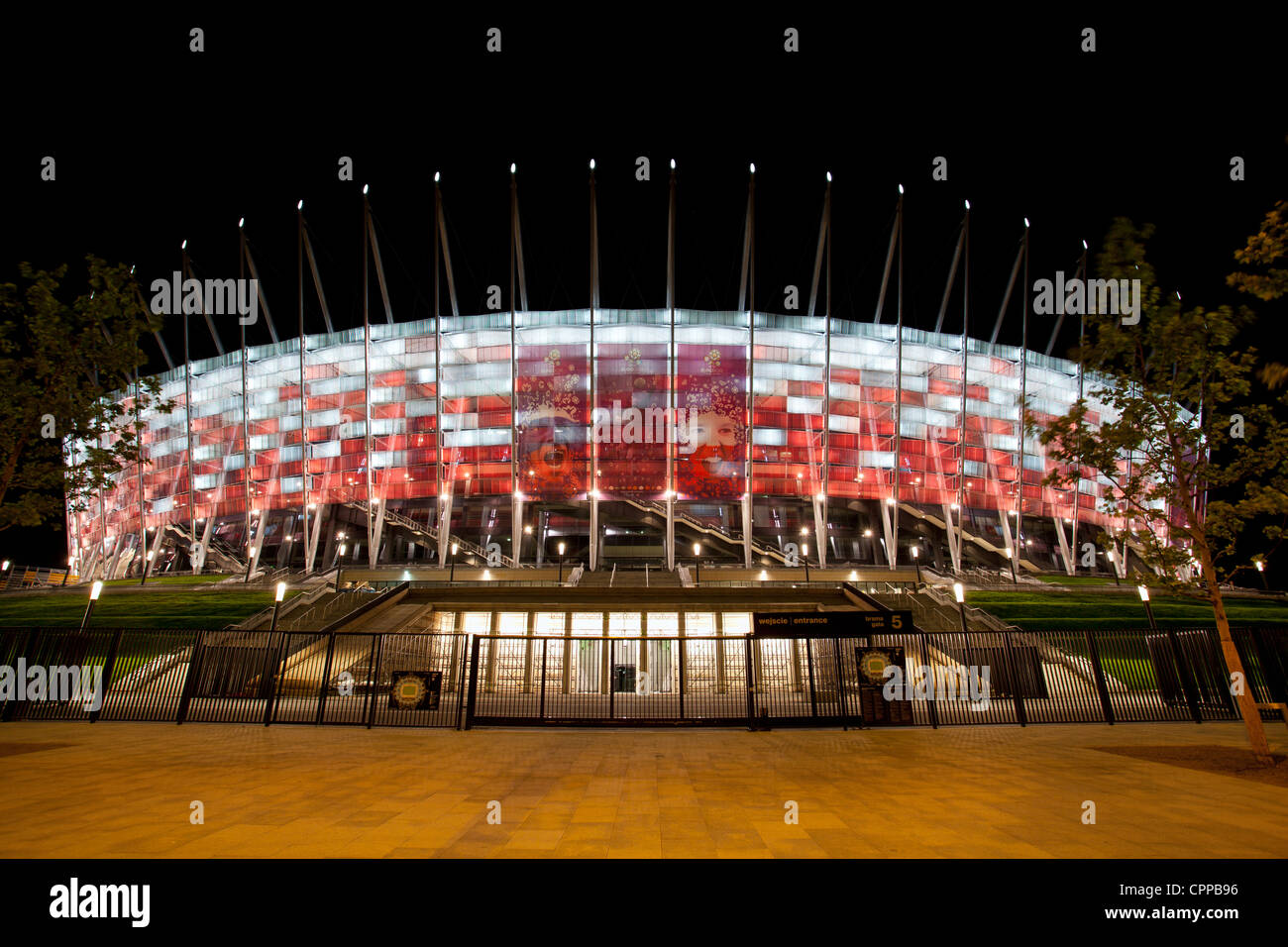 Lo Stadio Nazionale, (Stadion Narodowy) allo stadio di calcio a Varsavia in Polonia. Foto Stock