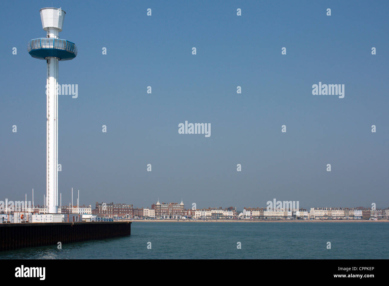 Jurassic Skyline tower o Weymouth Sea Life Tower, una torre di osservazione con stupende vedute della costa Jurassic dorset Inghilterra Foto Stock