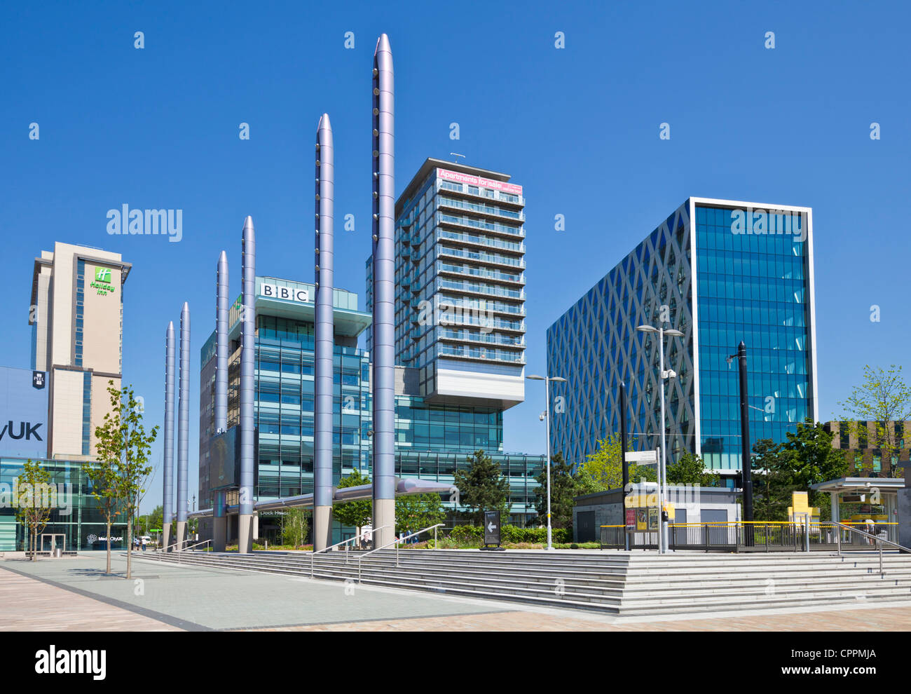 MediaCity UK BBC Television Centre nord Salford Quays manchester Greater Manchester Inghilterra UK GB EU Europe Foto Stock