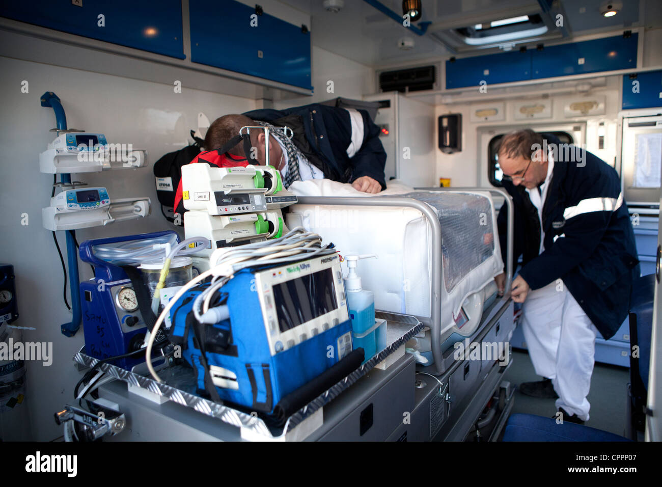 Caso di emergenza pediatrico Foto Stock