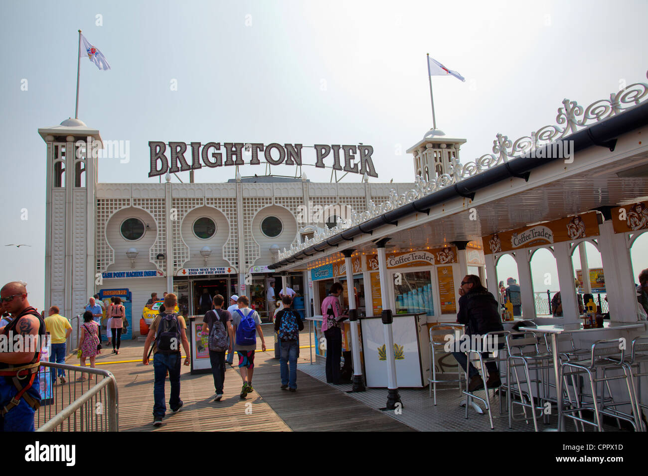 Il Brighton Pier in East Sussex - UK Foto Stock