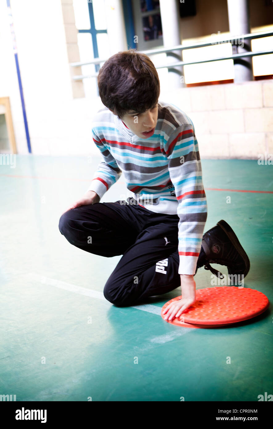 BAMBINO AUTISTICO Foto Stock