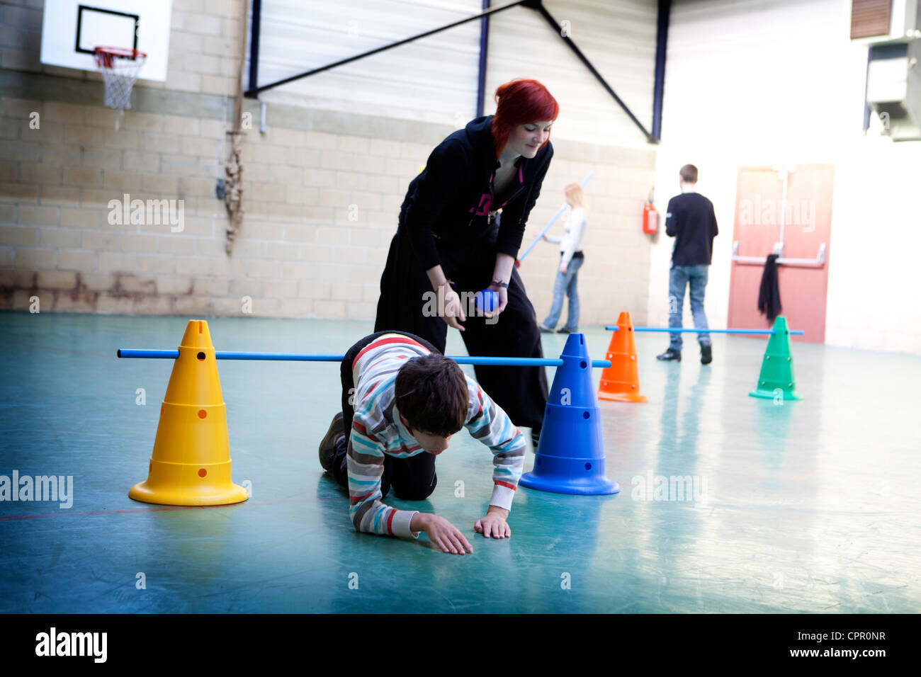 BAMBINO AUTISTICO Foto Stock