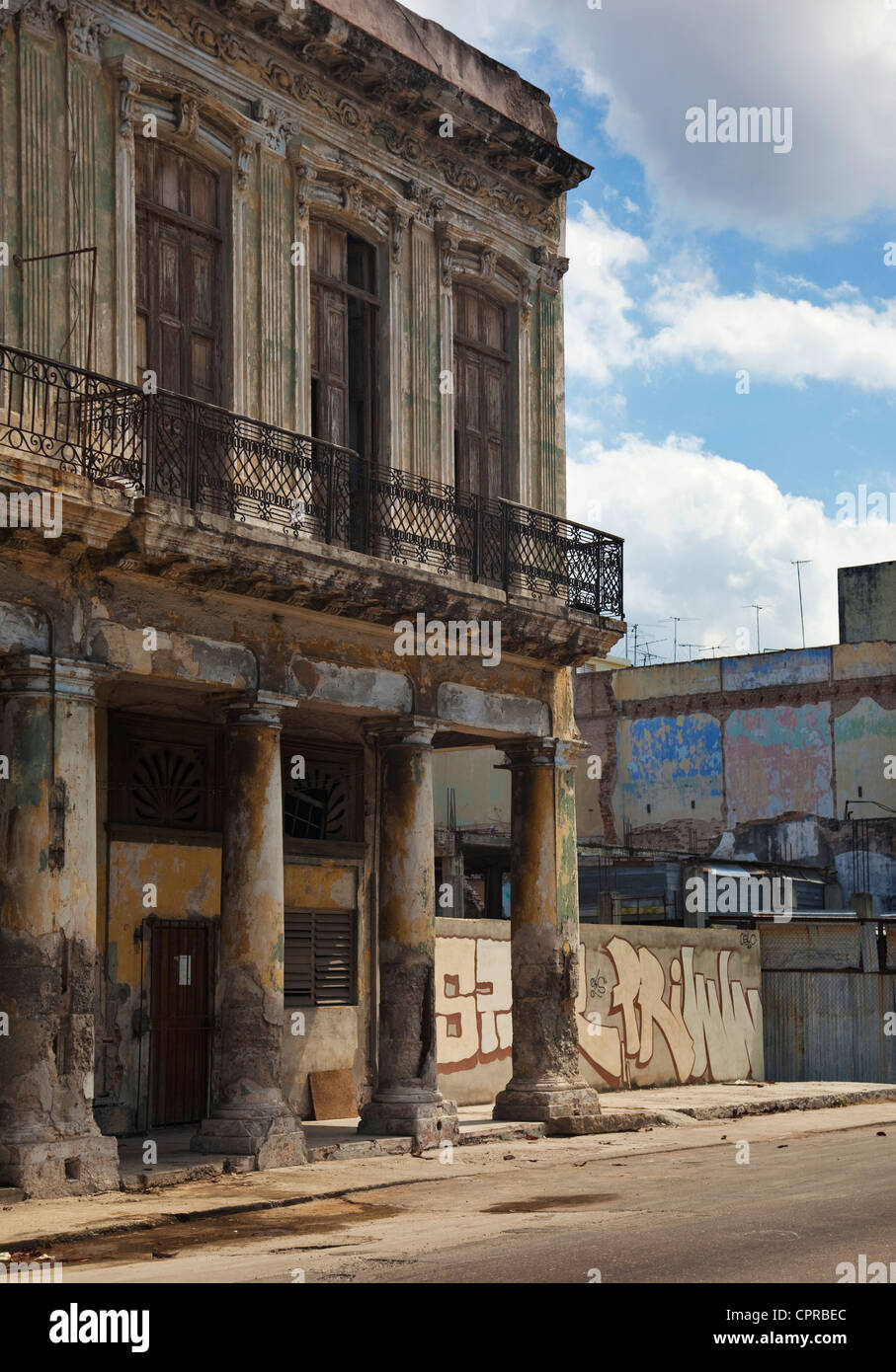 Il vecchio edificio in Havana Cuba Foto Stock