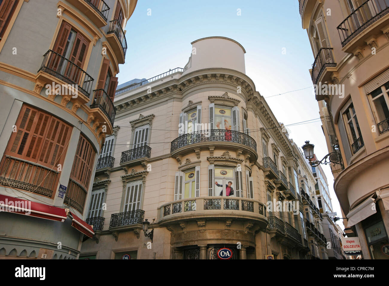 Europa Spagna Andalusia Malaga zona pedonale Foto Stock