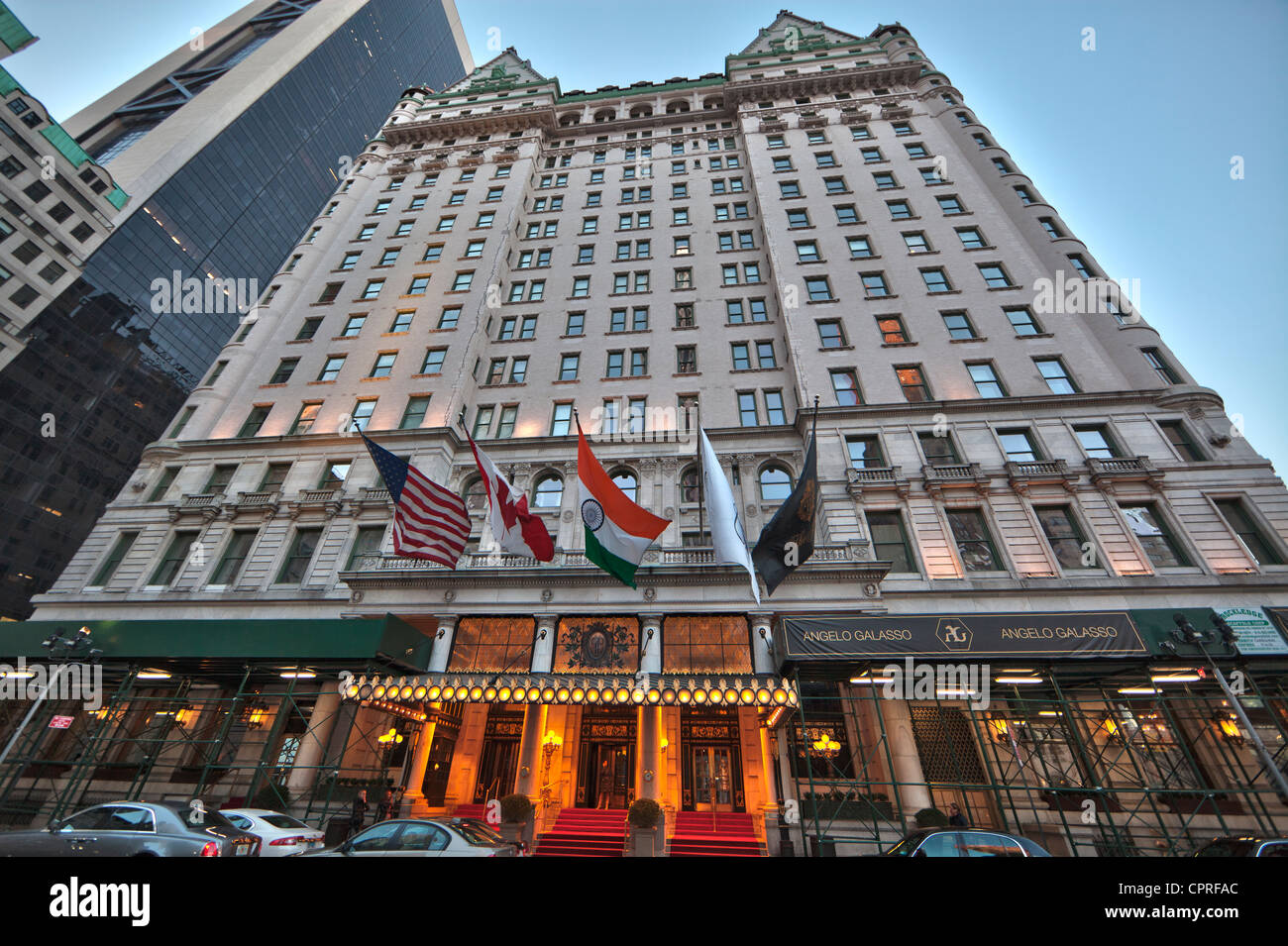 Il Plaza Hotel di proprietà di Fairmont Hotels a Manhattan, New York City Foto Stock