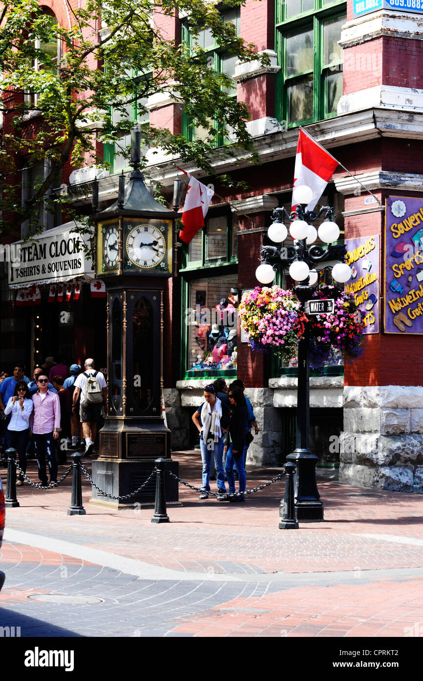 Il Gastown orologio nel centro cittadino di Vancouver. Foto Stock