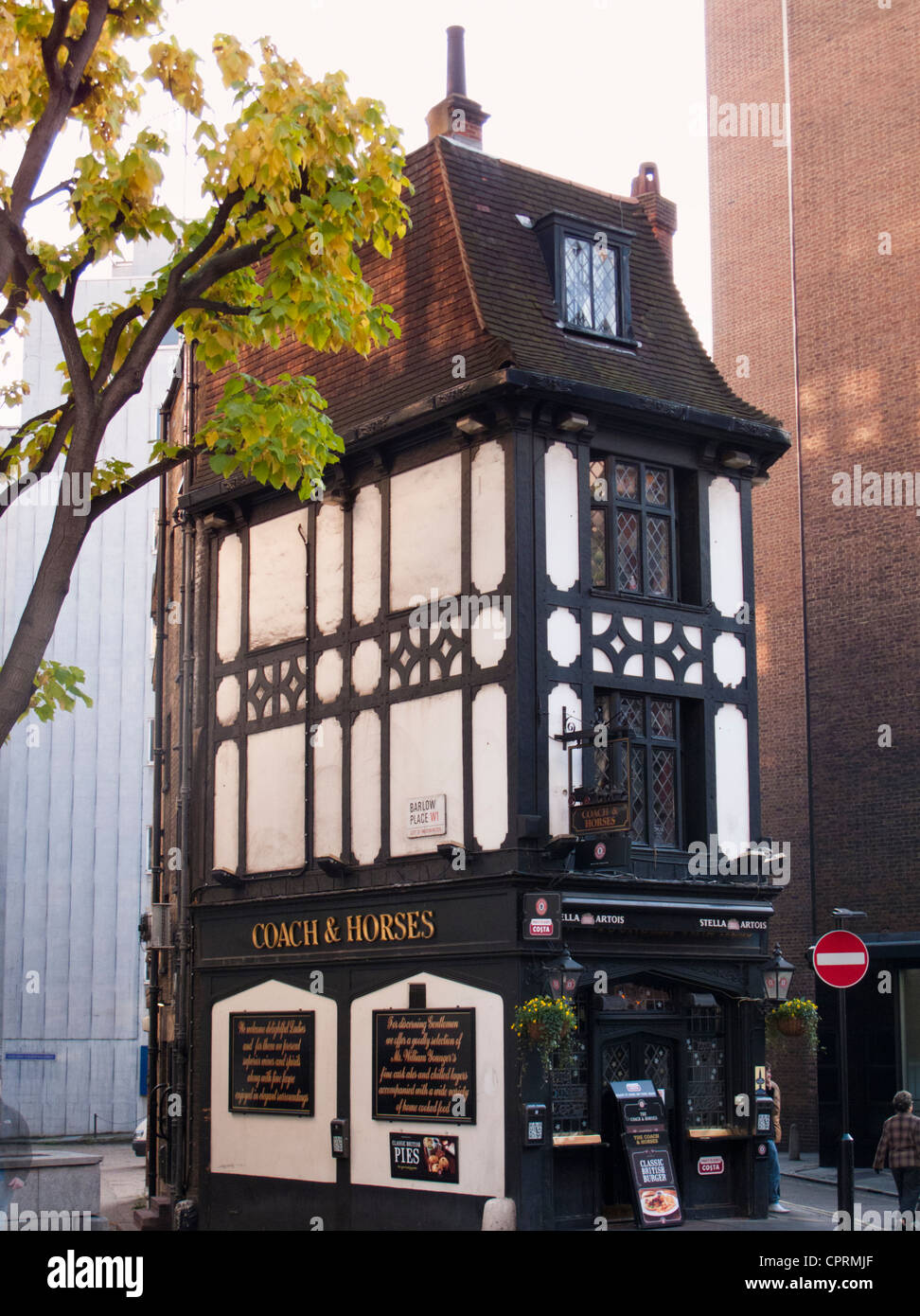 Coach & Horses pub Bruton Street Foto Stock