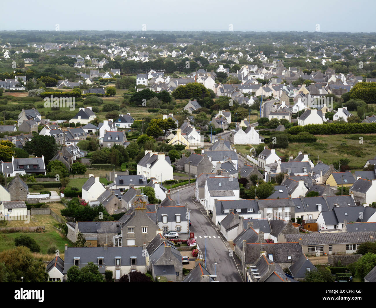Case a Penmarc'h, Saint Pierre, Finistere, Bretagna, Bretagna, Francia Foto Stock