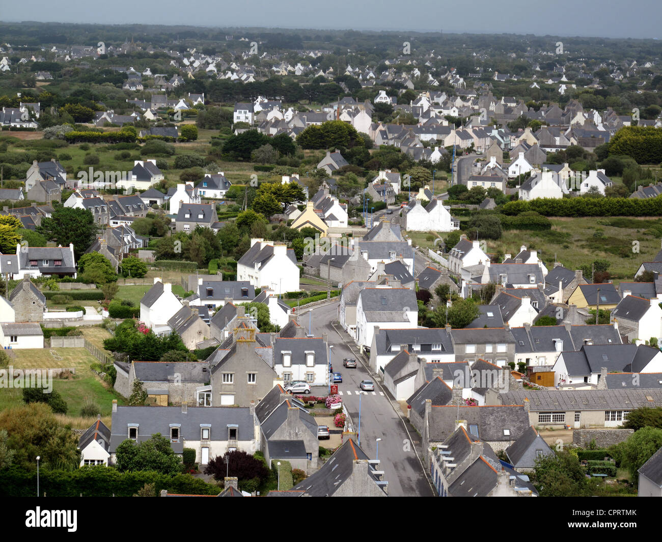 Case a Penmarc'h, Saint Pierre, Finistere, Bretagna, Bretagna, Francia Foto Stock