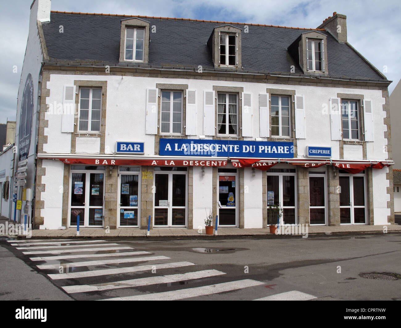 Bar ristorante a Penmarc'h,Finisterre,Brittany,Bretagne,Francia Foto Stock