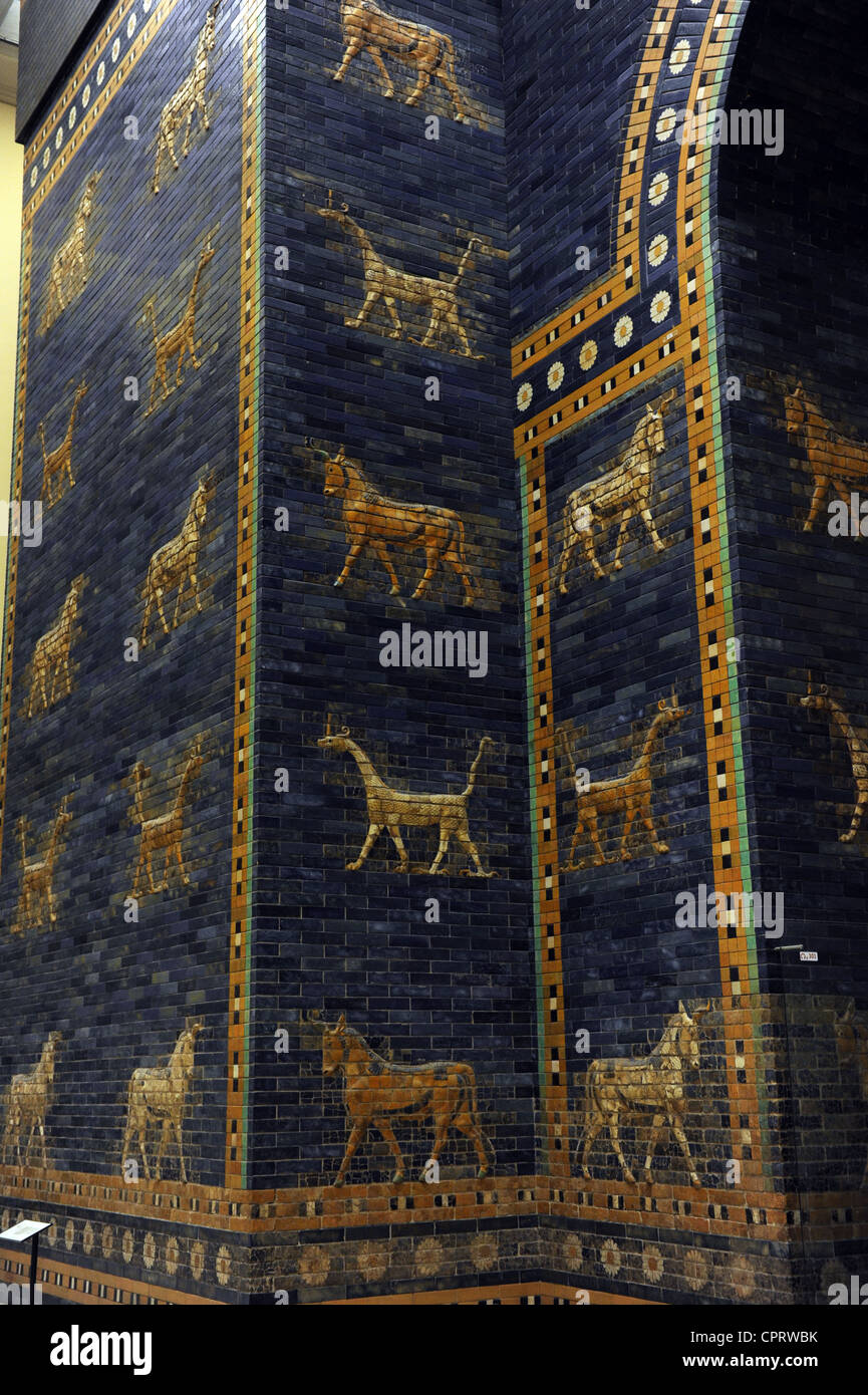 Arte mesopotamica Neo-Babylonian. Ishtar Gate. Pergamon Museum. Berlino. Germania. Foto Stock