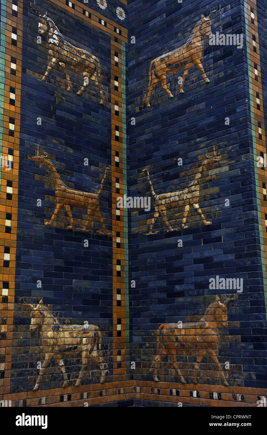 Arte mesopotamica Neo-Babylonian. Ishtar Gate. Pergamon Museum. Berlino. Germania. Foto Stock