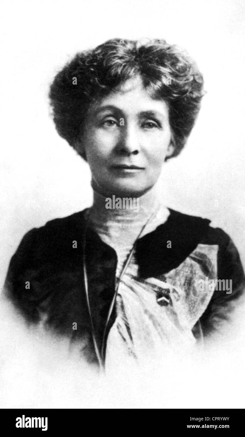 Pankhurst, Emmeline (Goulden), 14.7.1858 - 14.6.1928, attivista britannico, attivista per i diritti delle donne, ritratto, circa 1913, Foto Stock