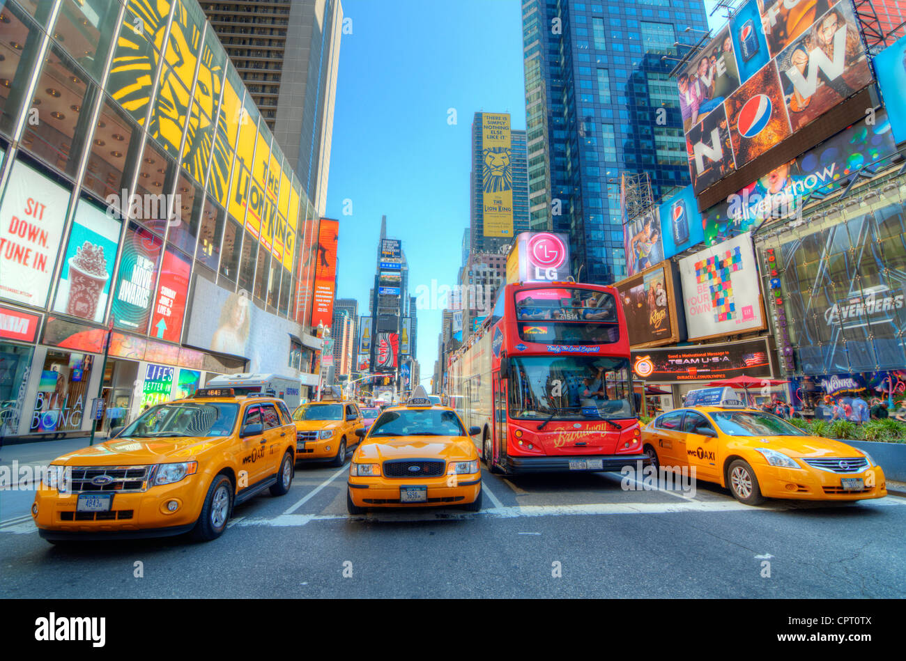 La città di New York in Times Square. Foto Stock