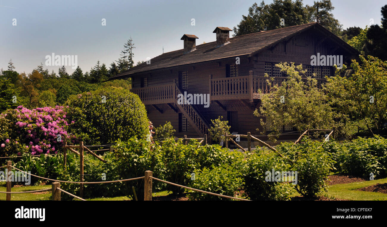 Il SWISS COTTAGE A Osborne House, Isola di Wight. Foto Stock