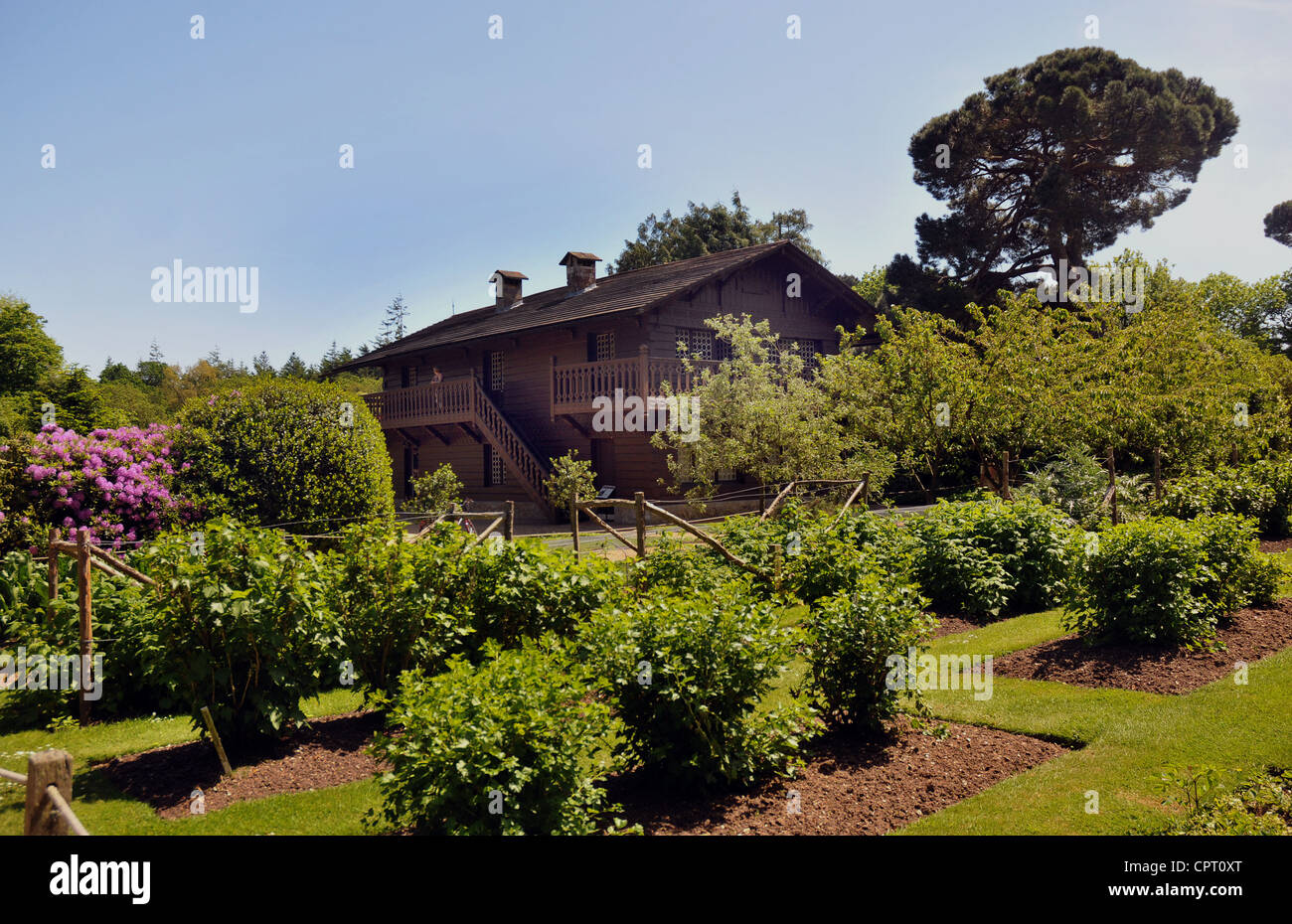 Il SWISS COTTAGE A Osborne House, Isola di Wight. Foto Stock