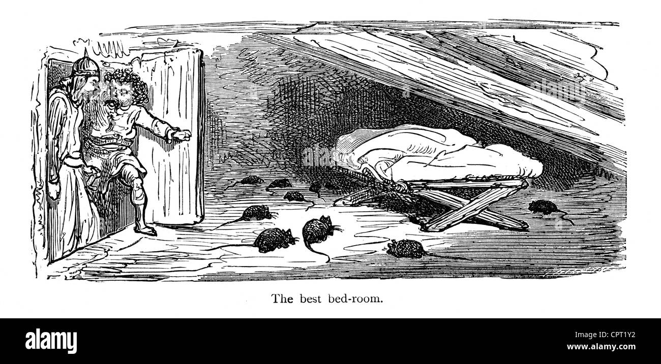 La camera migliore. Illustrazione da la leggenda di Croquemitaine da Gustave Doré Foto Stock