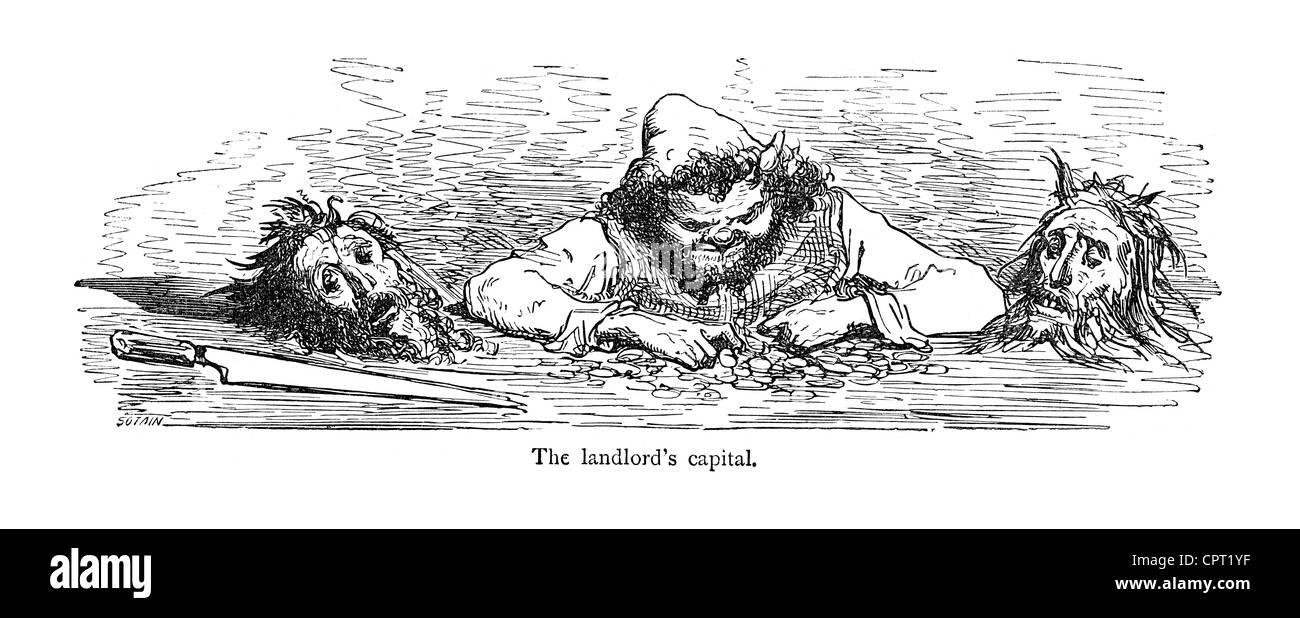 Il proprietario del capitale. Illustrazione da la leggenda di Croquemitaine da Gustave Doré Foto Stock