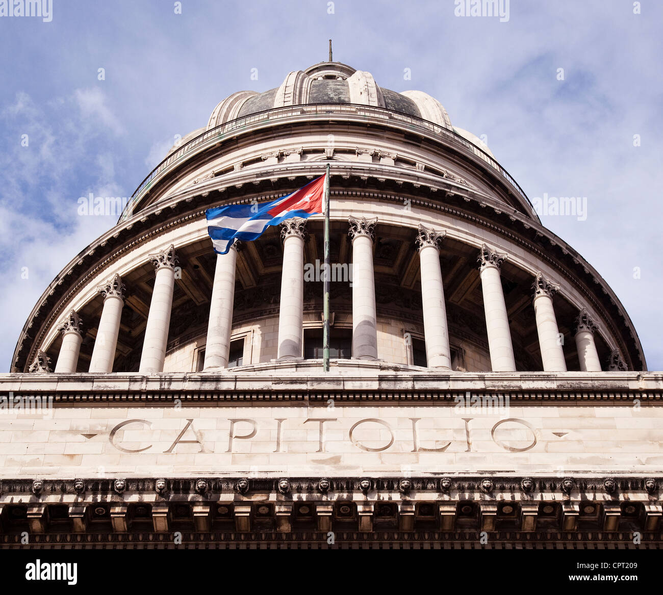 La cupola del Capitolio Nacional de l'Avana Vecchia Cuba, Foto Stock