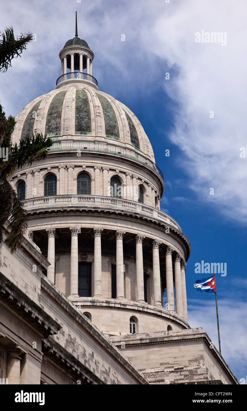 La cupola del Capitolio Nacional de l'Avana Vecchia Cuba Foto Stock