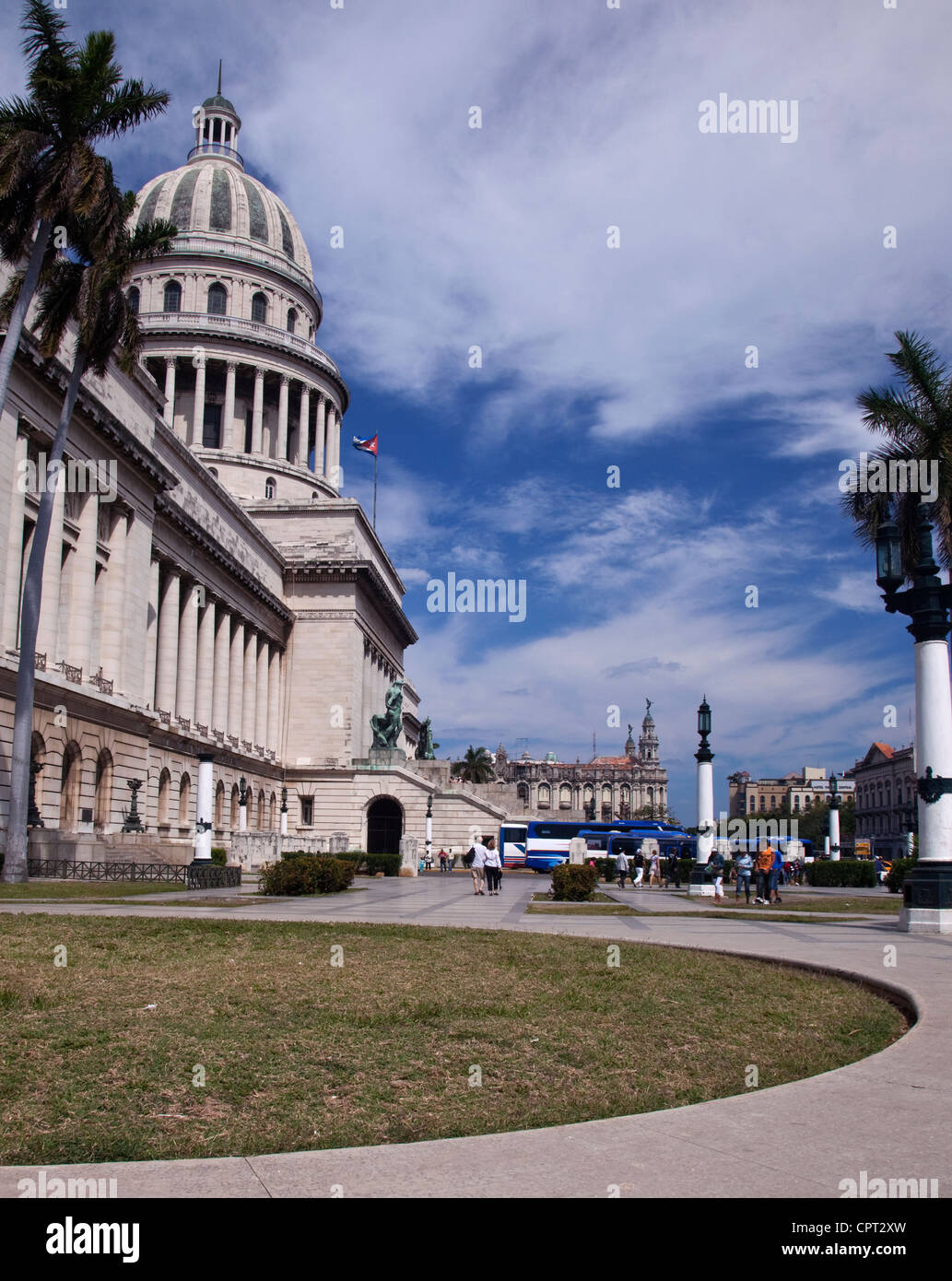 Parte anteriore del Capitolio Nacional de l'Avana Vecchia Cuba Foto Stock