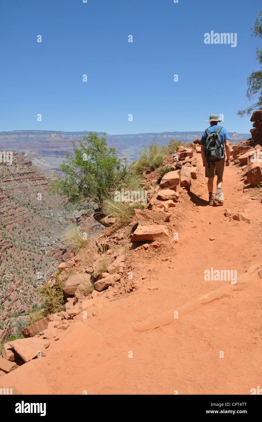 Il Bright Angel trail, Grand Canyon, Arizona, Stati Uniti d'America Foto Stock