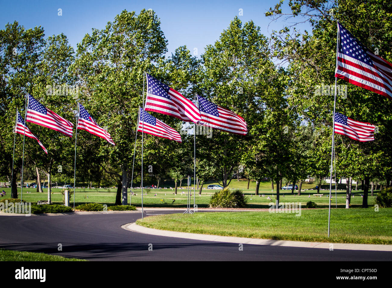 Il Memorial Day 2012 al Riverside National Cemetery in Riverside California per veterani militari e i loro coniugi Foto Stock